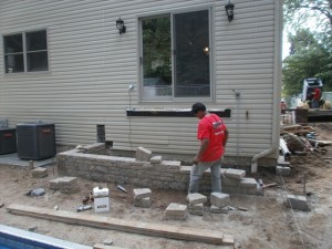 07 - Backyard / Inground Pool / Brick Pavers (during)